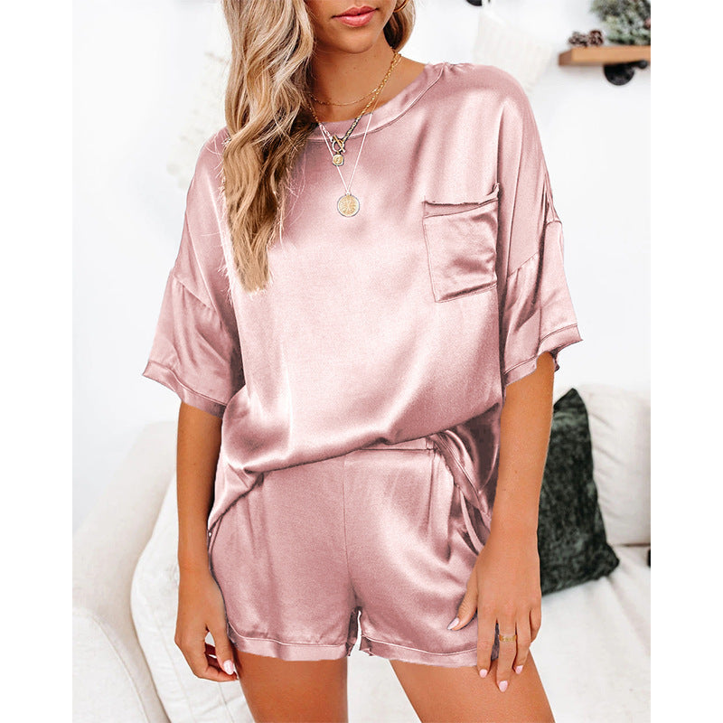 Pajama Set Short Sleeve Sleepwear Women Home Clothing Ooho