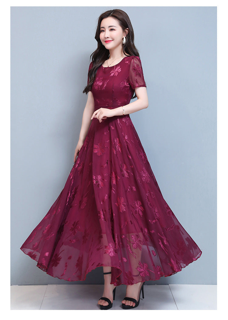 Elegant Navy Print Dodycon Dress | Vintage A-Line Summer Party Dress for Women Ooho