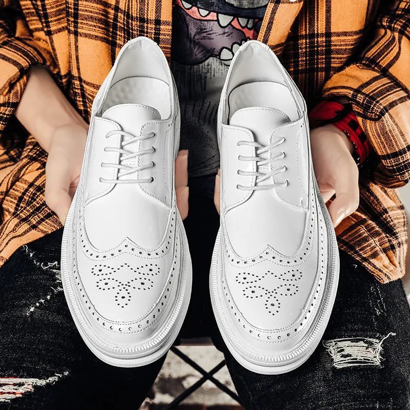 Mens Business Casual Korean Style Trendy British Mens Shoes Ooho