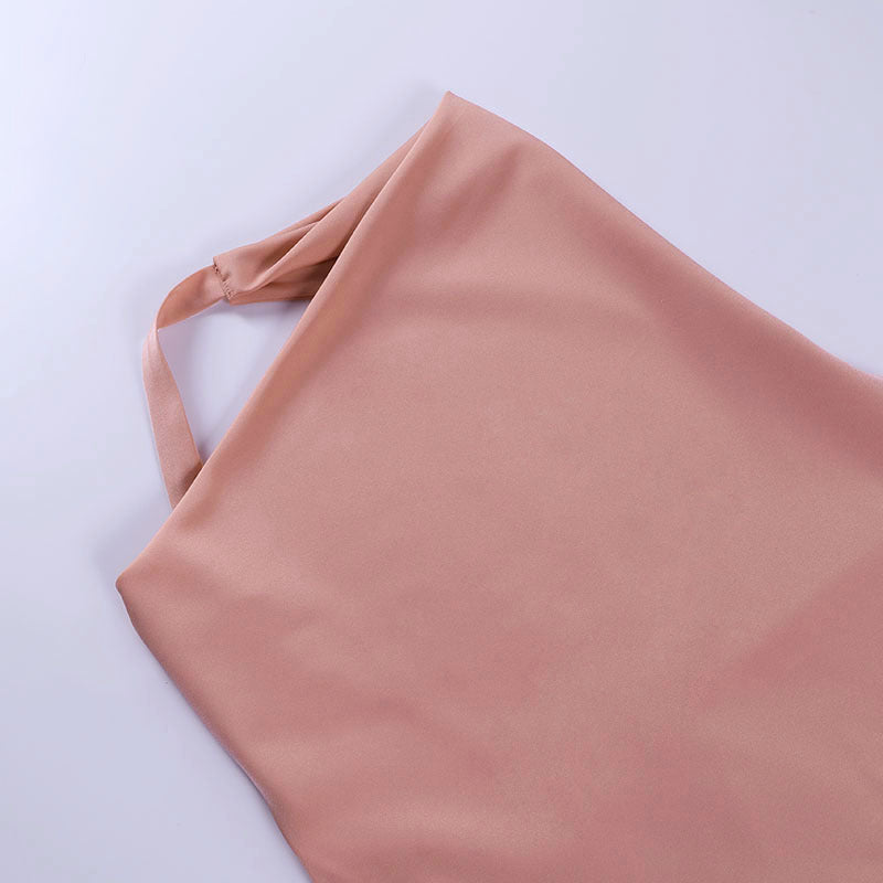 Satin Party Dress V Neck Backless Mini Sleeveless Summer Party Dress Ooho