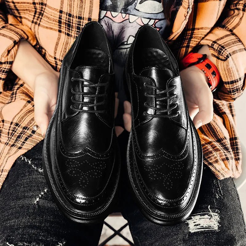 Mens Business Casual Korean Style Trendy British Mens Shoes Ooho