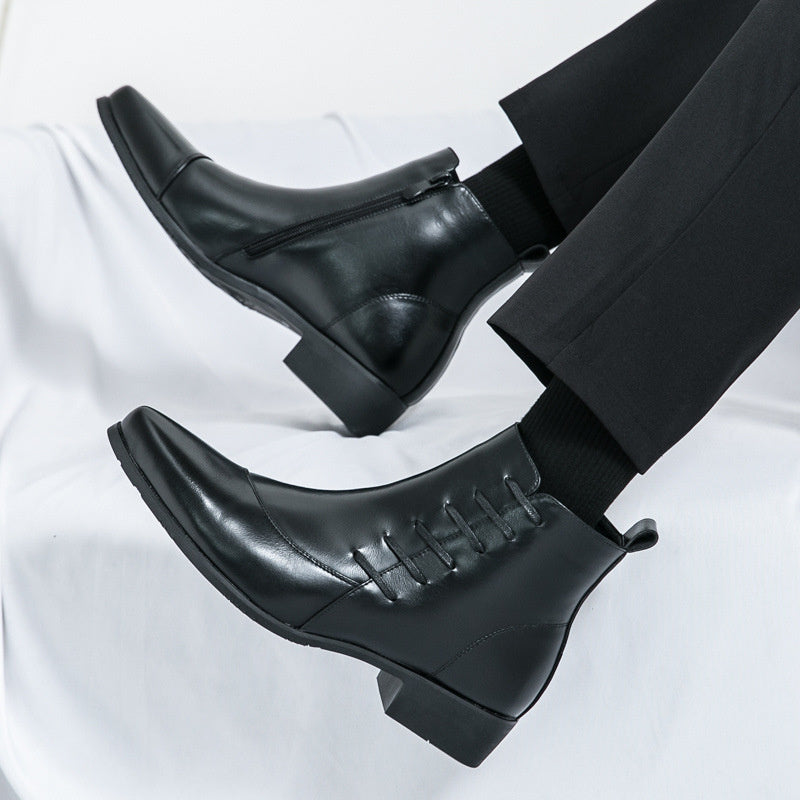 British Men Martin Boots Winter Ooho