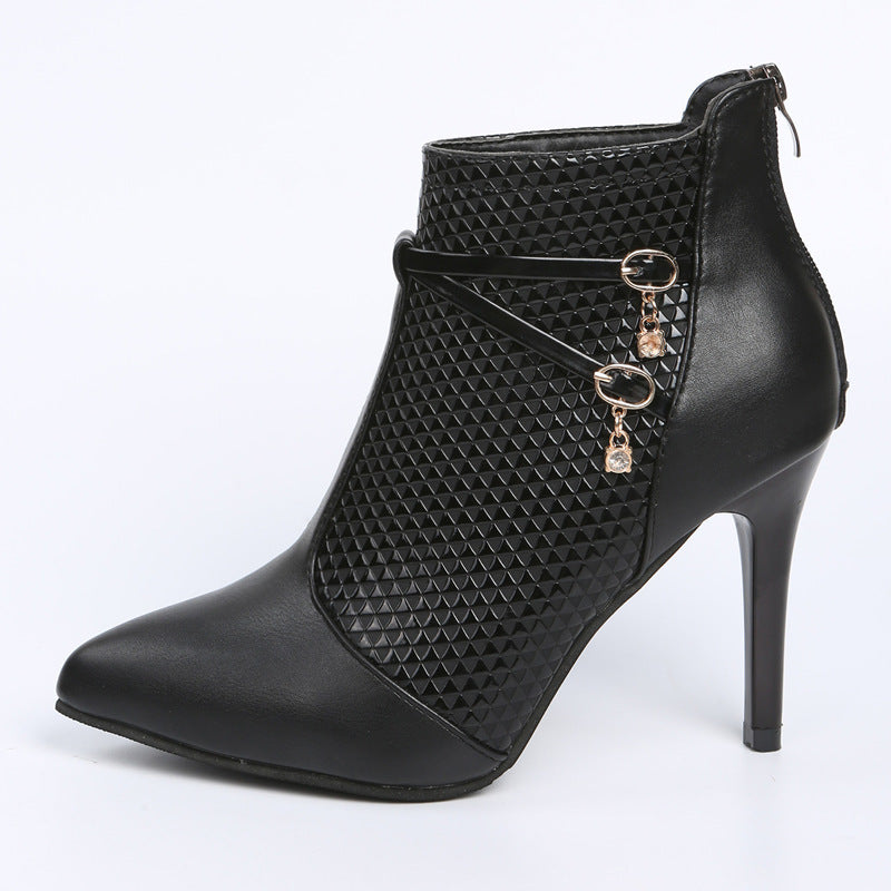 Thigh High Heel Boots Women Ankle Boots Pionted Toe Shoes For Party Ooho