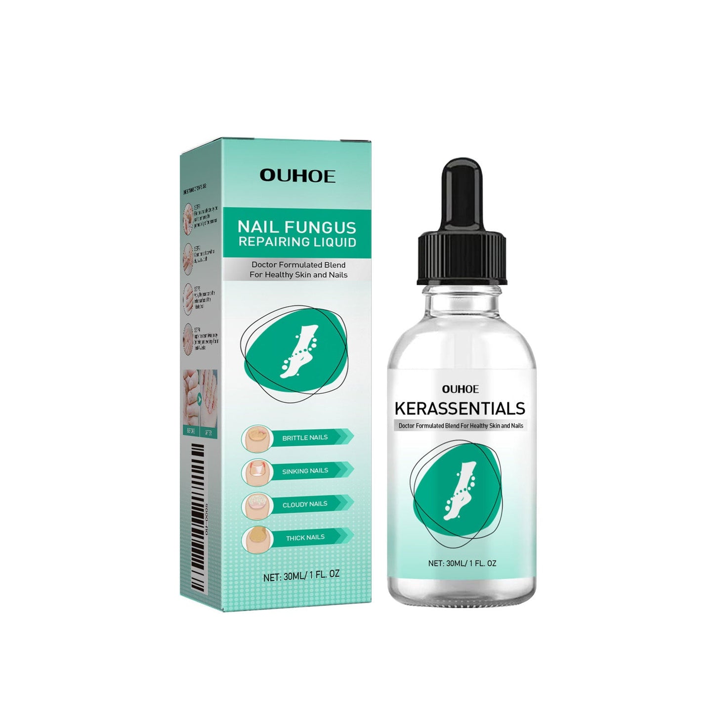 OUHOE Nail Care Nail Soft Nail Care Daily Cleansing Gentle Care Moisturizing Bright Nail Care Solution Ooho