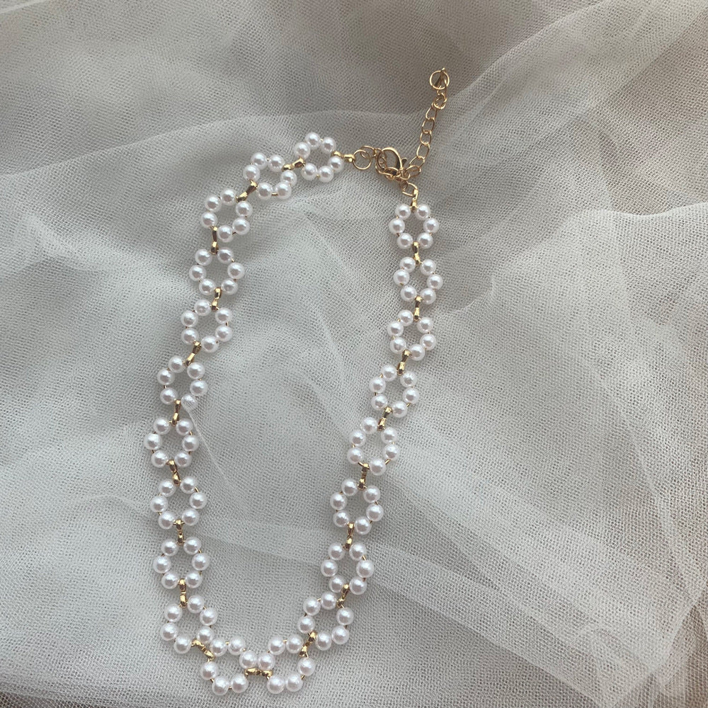 Pearl Necklace Bracelet For Women Ooho