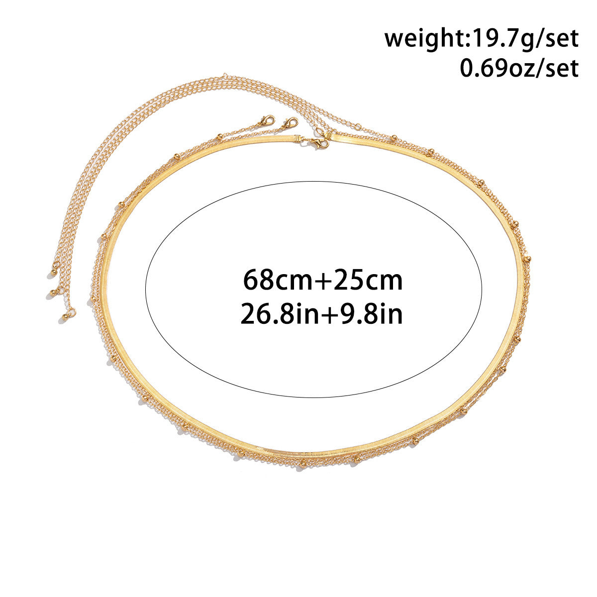 Classic Flat Snake Link Waist Chain Imitation Pearl Beads for Women Sexy Belly Body Chains Jewelry Party Summer Street Ooho
