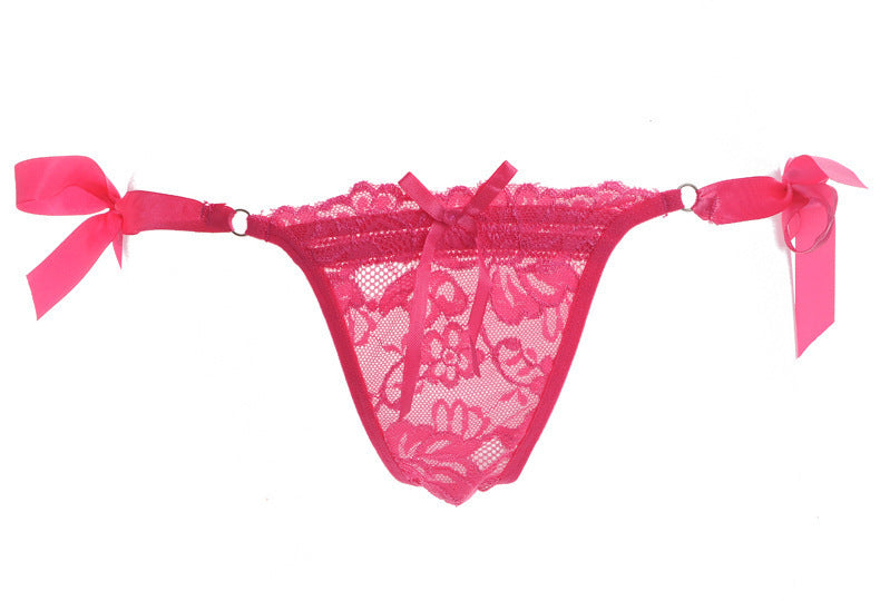 Ladies Knit Lace-up Thong Underwear Thong Ooho
