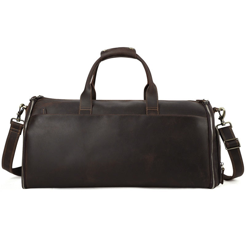 Large Capacity Retro Men Fitness Foldable Luggage Bag Ooho