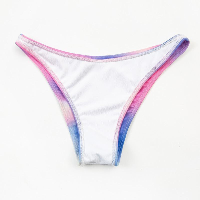 Tie Dye High Leg Cropped Rash Guard Bikini Swimsuit - Two Piece Set Ooho