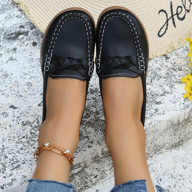 Women Flats Shoes Weave Design Soft Spring Summer Shoes Ooho