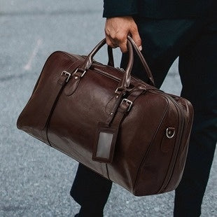 Large Capacity Retro Men Fitness Foldable Luggage Bag Ooho