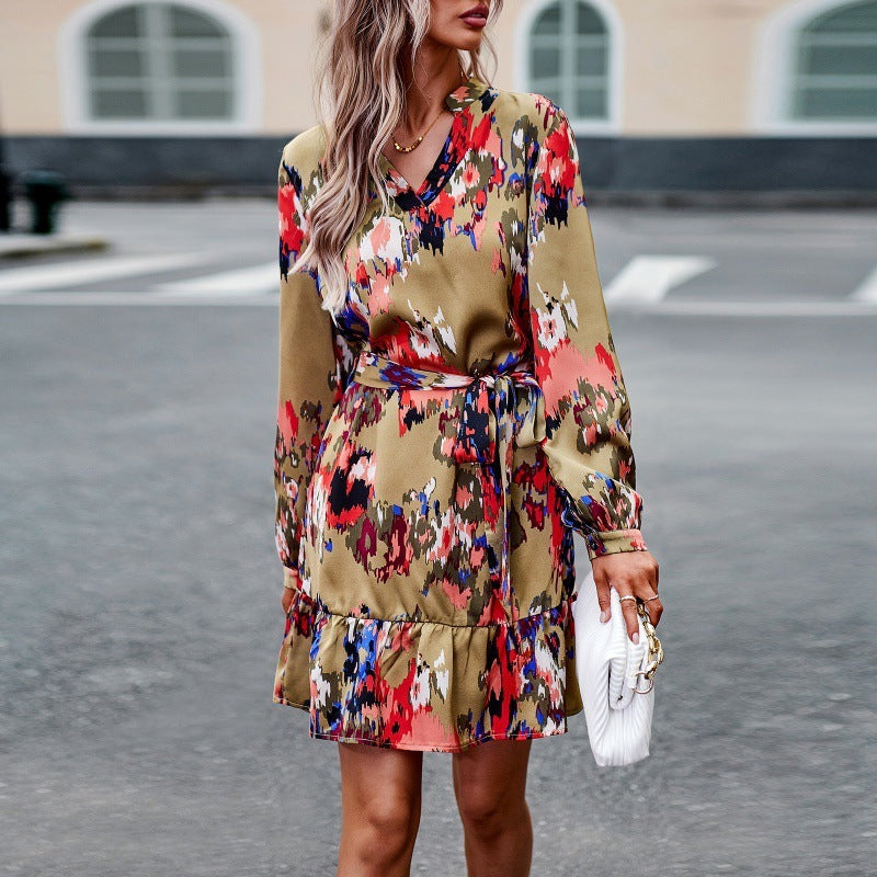 European & American Printed Shirt Dress for Women | Trendy Button-Up Dress Ooho