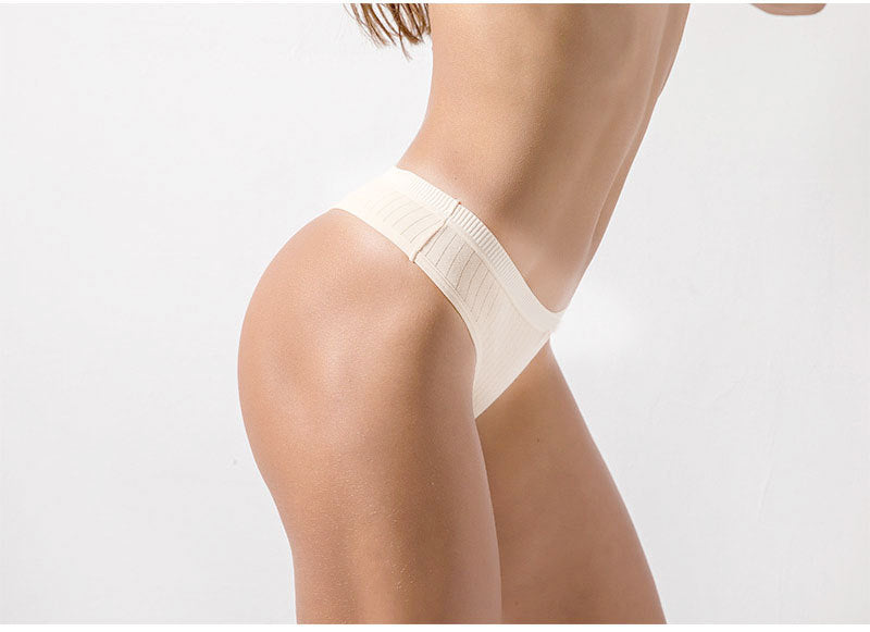 New Female Cotton Panties Low Thong Ooho