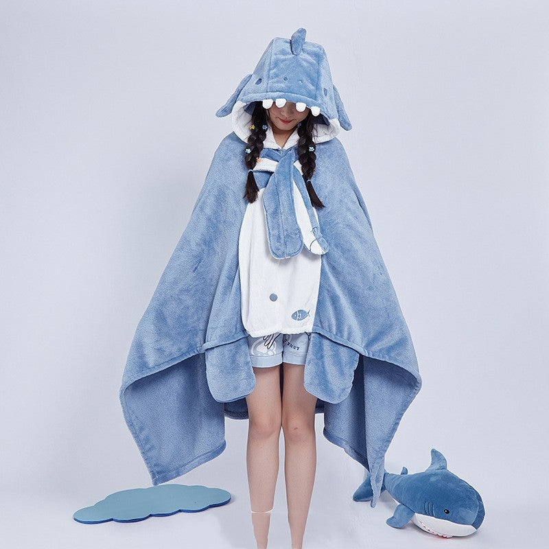 Women's Cape Style Hooded Nightgown – Cozy & Elegant Sleepwear for All Seasons Ooho