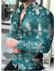 Printed Casual Long Sleeve Shirt For Men Ooho
