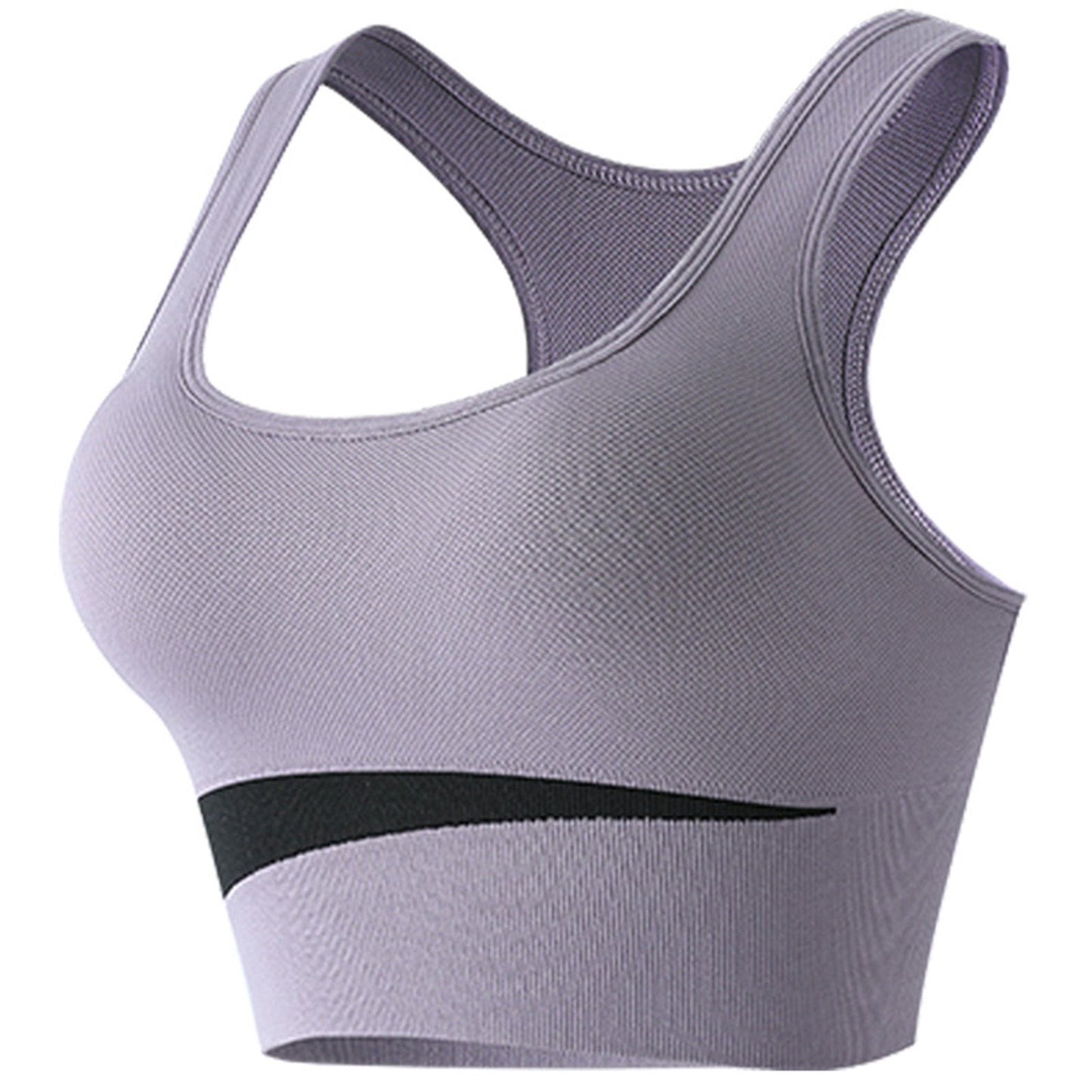 Sports Bra Nylon Breathable Skin Friendly U Shaped Steel Ring Free Running Gym Athletic Bra for Women Black M Ooho