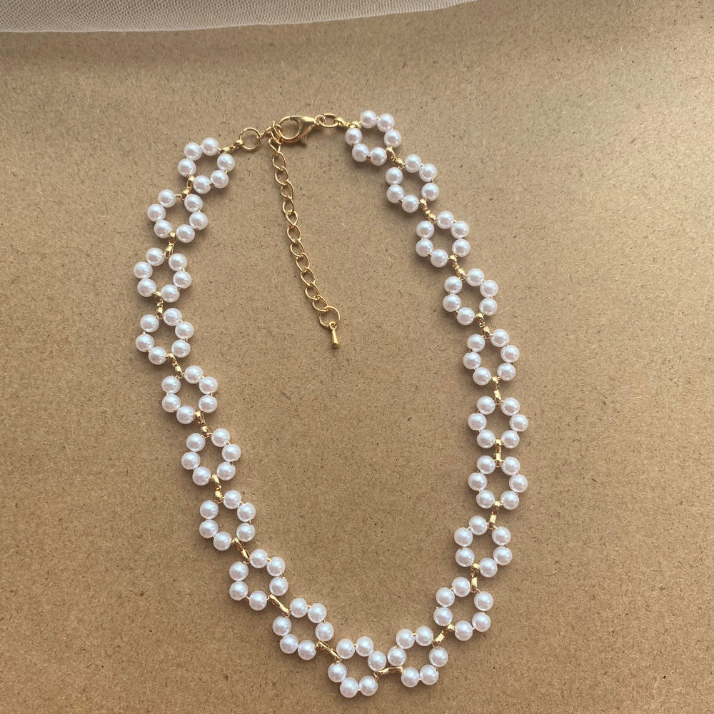 Pearl Necklace Bracelet For Women Ooho
