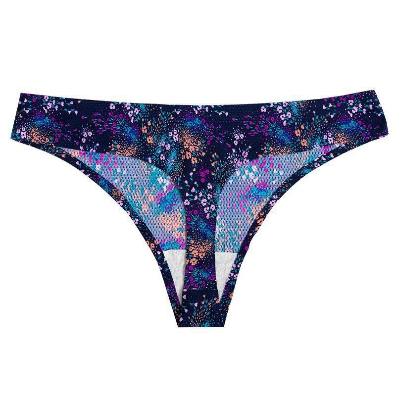 Printed Breathable One Piece Low Waist Thong Women Ooho