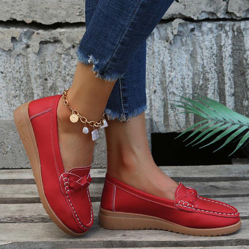 Women Flats Shoes Weave Design Soft Spring Summer Shoes Ooho
