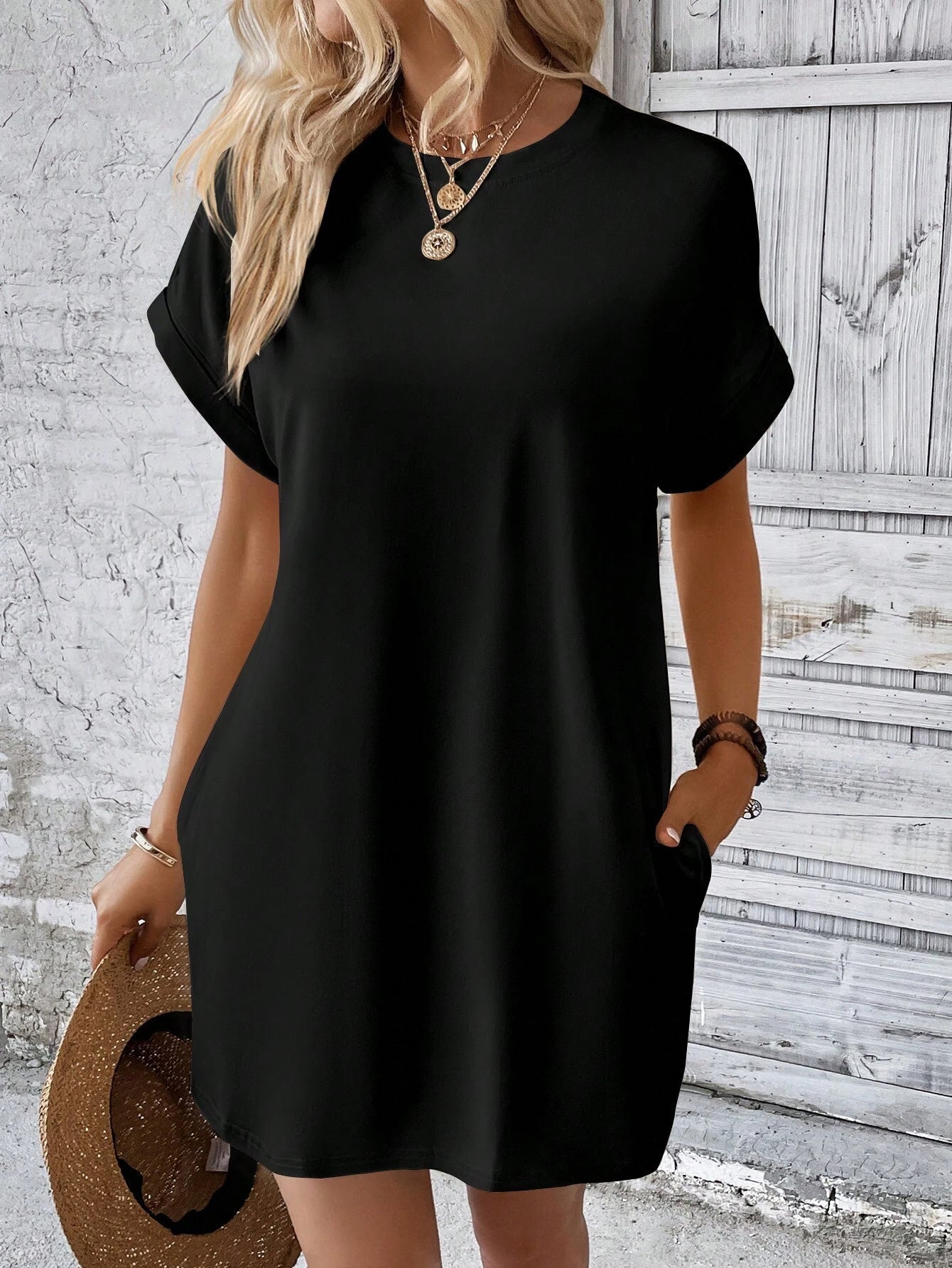 Solid Color Dress for Women | Elegant Casual Slim Fit Everyday Dress Ooho