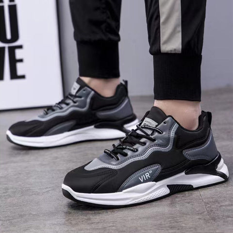 Fashion Black White Sneakers Casual Outdoor Lightweight Breathable Sports Shoes For Men Ooho