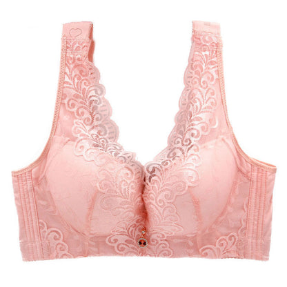 Oversized Bra Centerless Underwire Bra Wide Strap Adjuster Thin Large Cup Bra Ooho