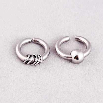 Titanium Steel Male Non Pierced Earring Ear Clip Magnet False Earrings Ooho
