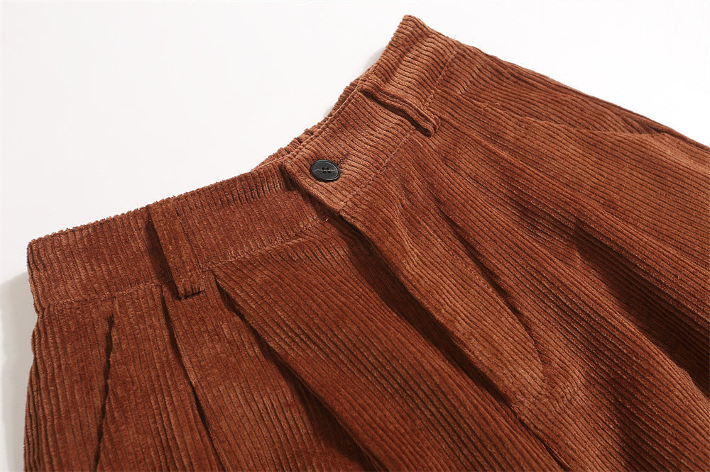Fashion Personality Corduroy Loose Shorts Men Ooho