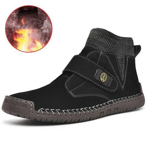 Velcro Shoes Men Ankle Boots Winter Sock Trainer Boots High Quality Ooho