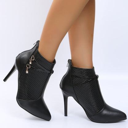 Thigh High Heel Boots Women Ankle Boots Pionted Toe Shoes For Party Ooho