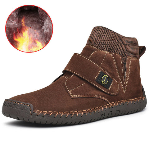Velcro Shoes Men Ankle Boots Winter Sock Trainer Boots High Quality Ooho