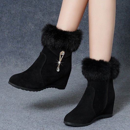 Height Increasing Insole Snow Boots For Women Ooho
