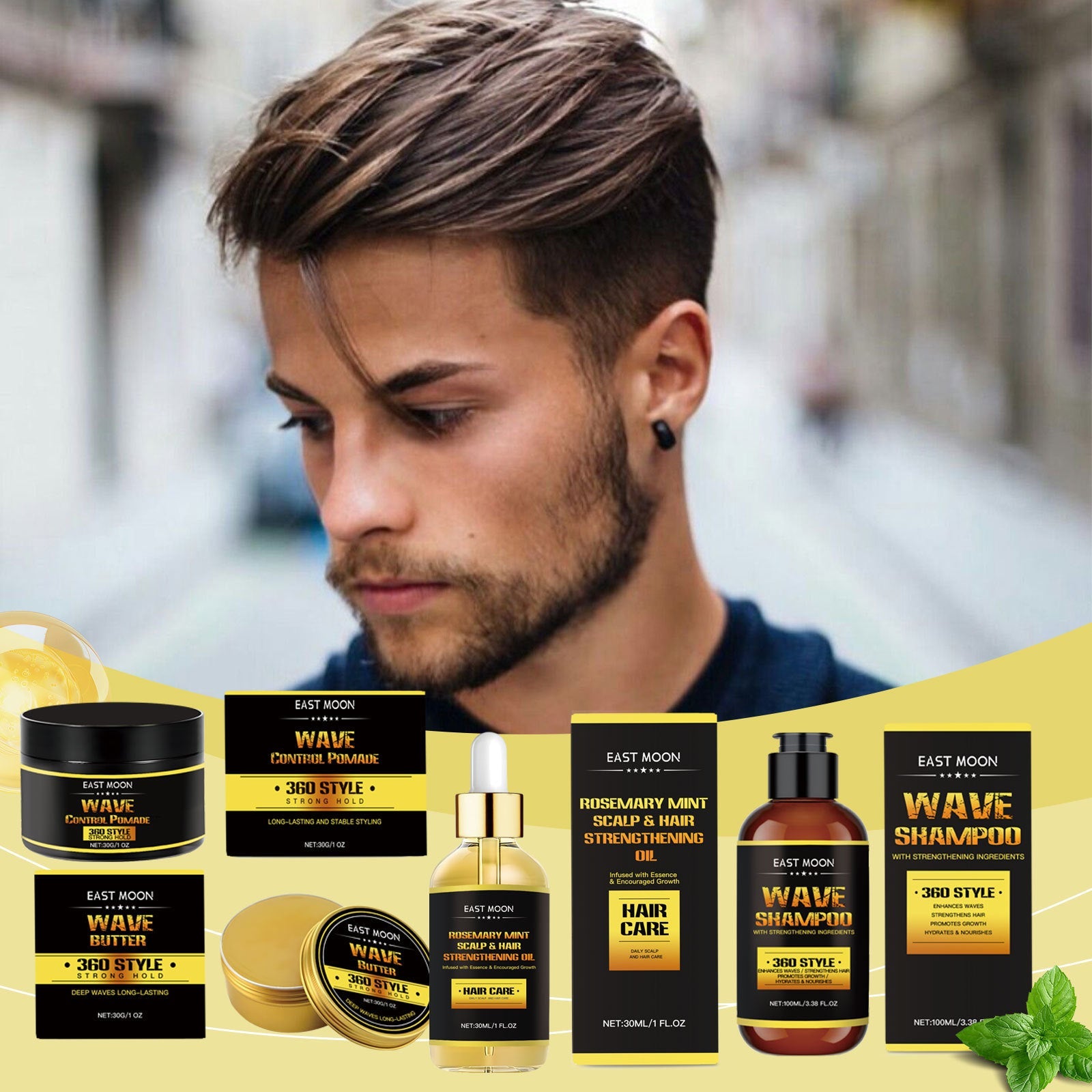 Men's Hair Care Shaping Wave Hair Oil Ooho