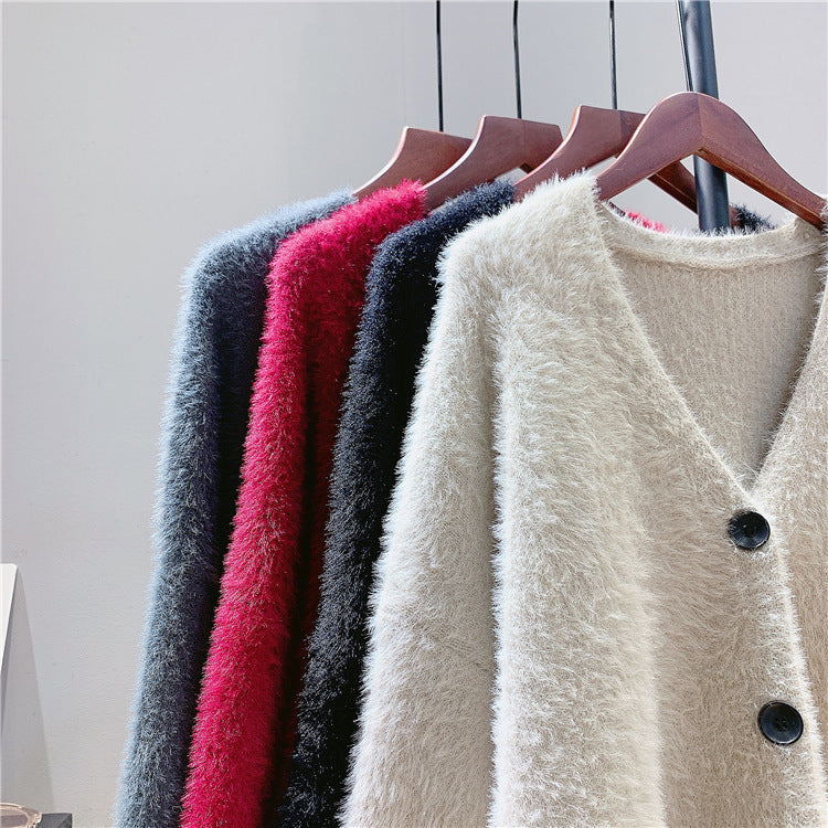 Spring Loose Knit Poncho – Women's Long Sleeve Casual Sweater Coat Ooho
