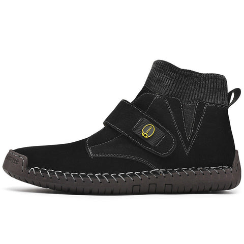 Velcro Shoes Men Ankle Boots Winter Sock Trainer Boots High Quality Ooho