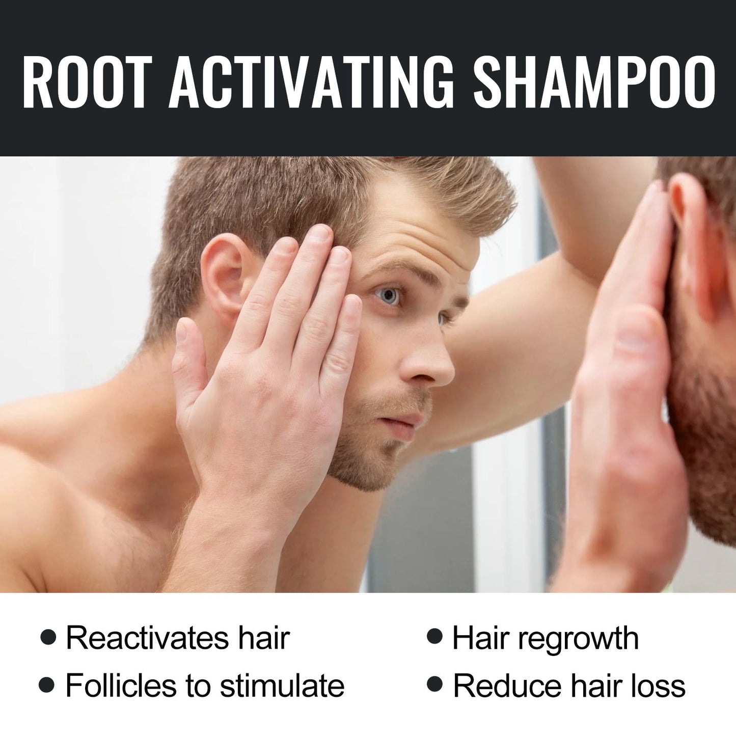 Root Activator Shampoo, Natural Hair Regrowth Shampoos, Unisex Hair Thickening Shampoo, Gently Shampoo For Men & Women, Nourishing Long Lasting Hair Care For Darker & Thicker Hair Ooho