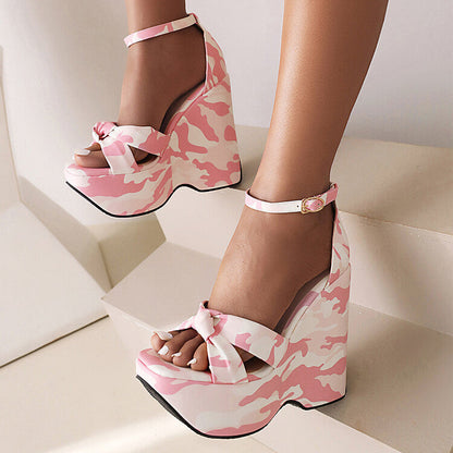 Fashion Platform Wedge High Heel Sandals For Women Ooho