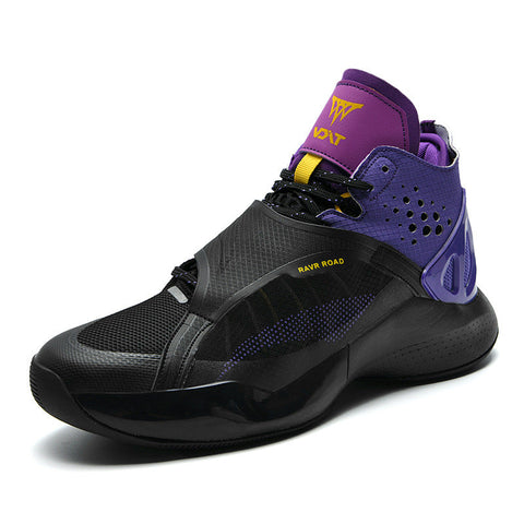 Autumn And Winter High Top Velcro Thick Soled Basketball Shoes For Men Ooho