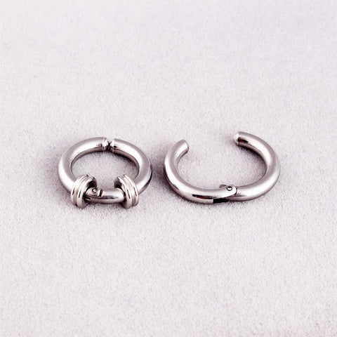Titanium Steel Male Non Pierced Earring Ear Clip Magnet False Earrings Ooho