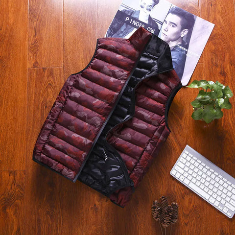 Camouflage Warm Down Cotton Vest Men Jacket Ooho