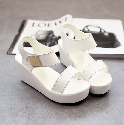 Wedges ladies sandals simple waterproof platform simple casual wedges women's shoes Ooho
