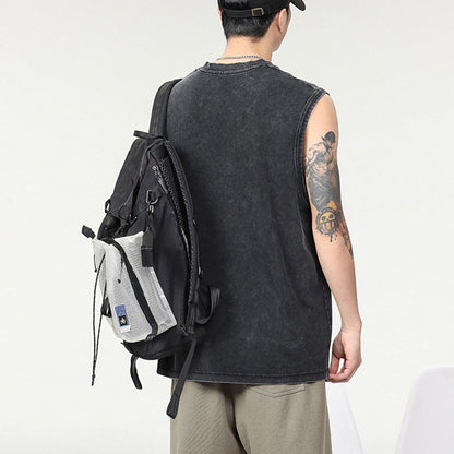 Summer Retro Washed Cotton Tank Top Vest For Men Ooho