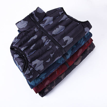 Camouflage Warm Down Cotton Vest Men Jacket Ooho