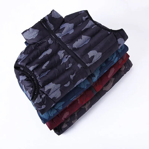 Camouflage Warm Down Cotton Vest Men Jacket Ooho