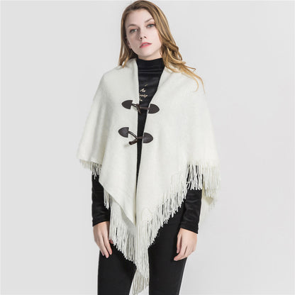 Winter Women's Loose Knitted Kimono Cardigan – Sleeveless Hooded Poncho Shawl Sweater Ooho