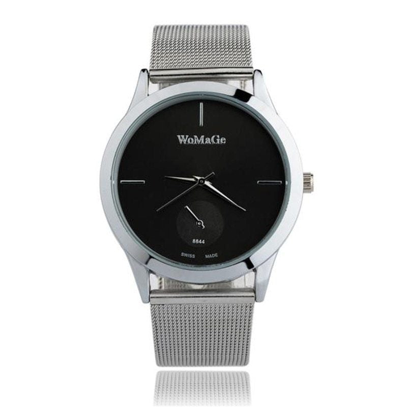 Fashion Alloy Belt Mesh Watch Unisex women's watches Minimalist Style Quartz Watch relogio feminino saat Watches for women Ooho