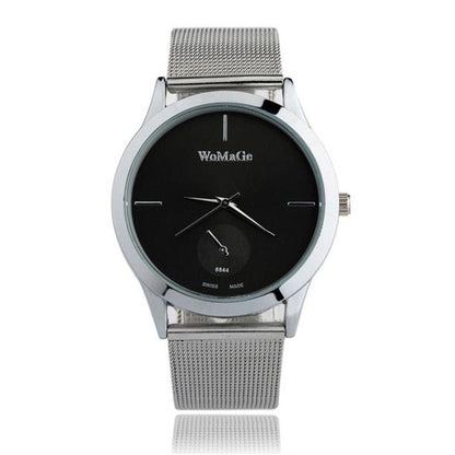 Fashion Alloy Belt Mesh Watch Unisex women's watches Minimalist Style Quartz Watch relogio feminino saat Watches for women Ooho