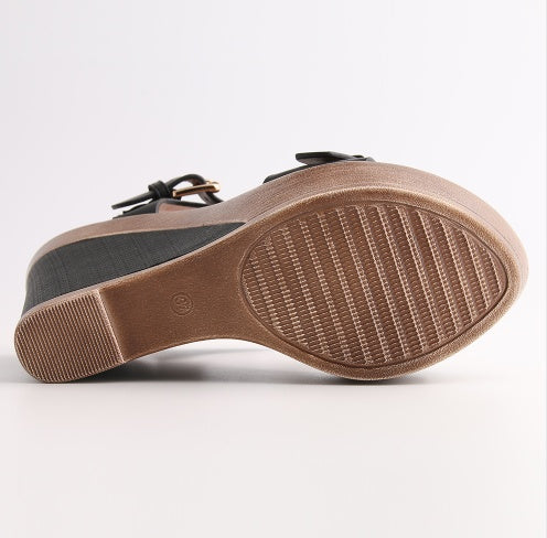 High heel wedge sandals Ooho