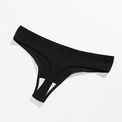 New Female Cotton Panties Low Thong Ooho