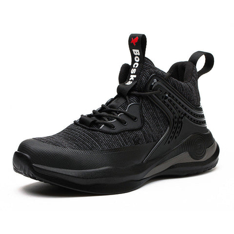 High-top Safety Shoes Construction Protective Footwear Men Steel Toe Shoes Breathable Hiking Boots Puncture Proof Work Boots Ooho